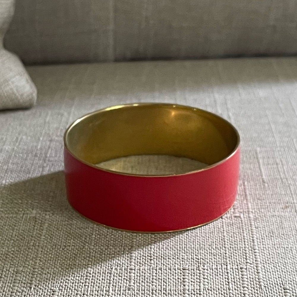 J Crew Red Wide Bangle